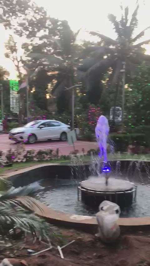 Fountains and led lights by Genesis Swimming Pool at SBI head office TVM.