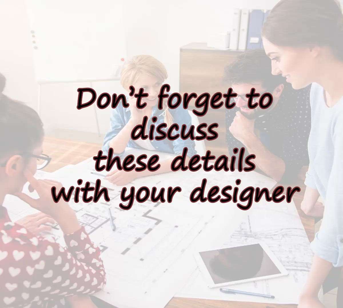 please discuss these details with your designer for a easy and smooth design journey.  

 #creatorsofkolo #breif #interior #designer #goodinterior #brief #keraladesigner #customerdesigner #customer #interior #designertips #tipskolo #koloapp #keraladesigner #discussion #customerdiscussion #interiortis #musthave #budget #requirements #interiorideas #geographicalconditions