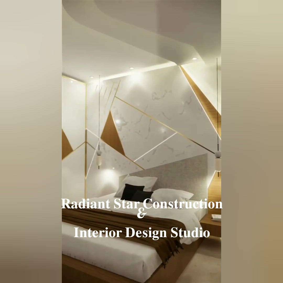 "Unwind in style: Embrace the cozy minimalism of our modern bedroom."
 #InteriorDesigner  #BedroomDecor  #LUXURY_INTERIOR  #HouseDesigns  #radiantstarconstruction