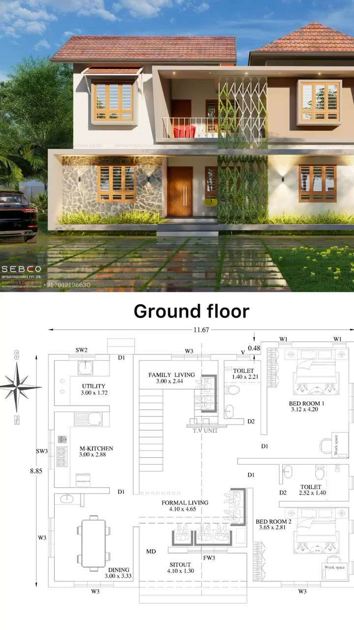 "Designing a life you love, starting with your home." 🏠🤎

Client - Vijay Neendoor
Location- Neendoor Kottayam
Area - 2346Sq.ft
PMC - SEBCO Infrastructures Pvt.Ltd