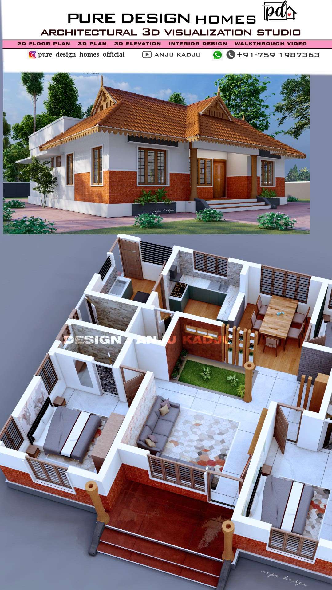 Kerala traditional house design with plan
#TraditionalHouse #3BHKHouse #3BHKPlans #3DPlans #nadumuttam #budget #1400sqft