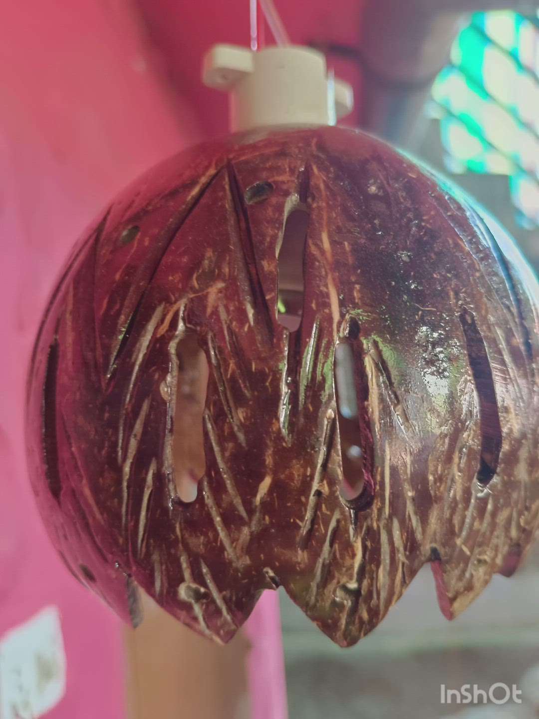 #200₹
#coconut carving  show  light  shal  carving