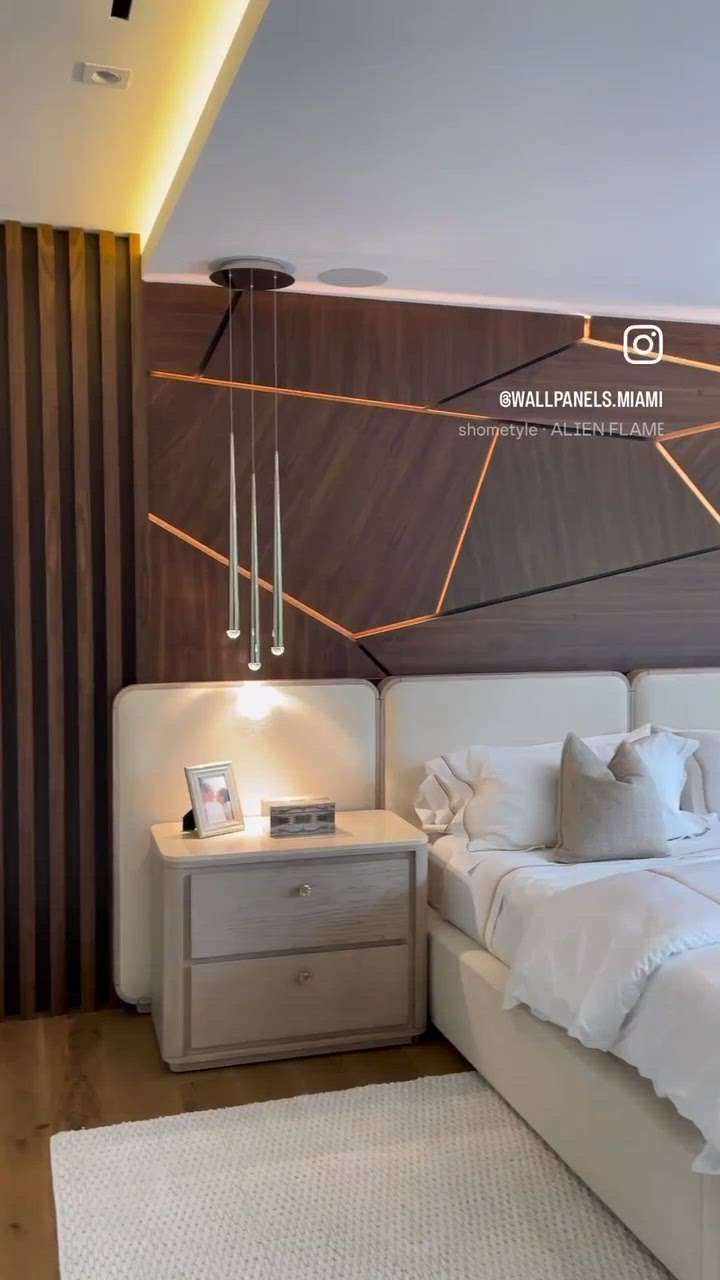 Bed back wall design ideas  #diamonds_interior_  #InteriorDesigner  #MasterBedroom