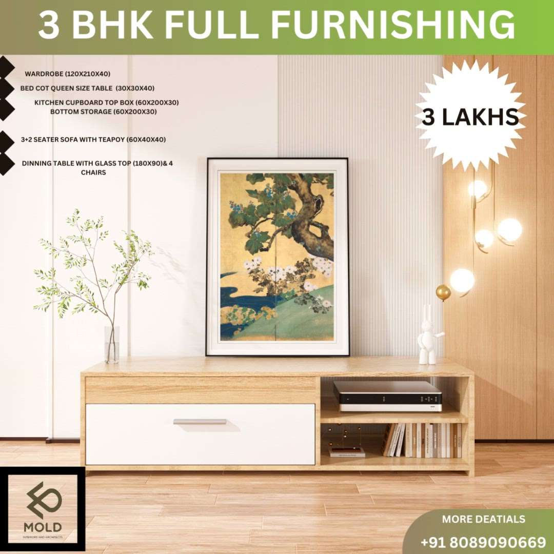A three-bedroom hall kitchen can be furnished for three lakh rupees

https://wa.me/message/ET6OWBCFHJKPK1