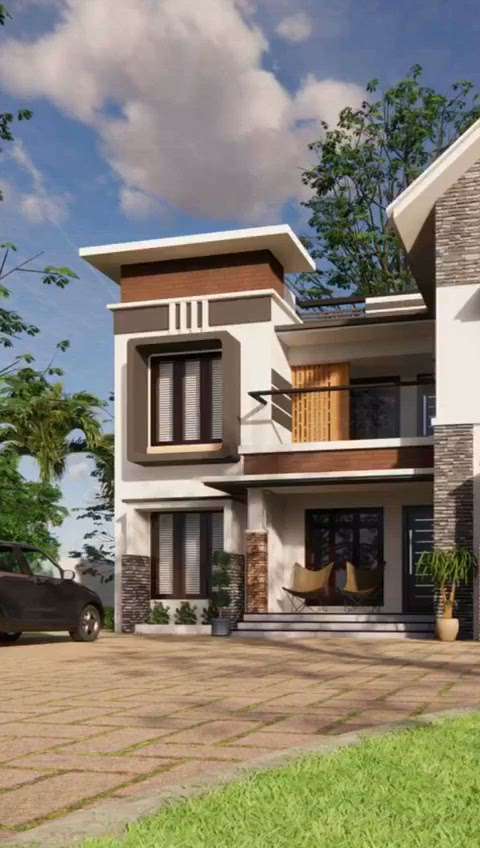 Exterior elevation🏘️
4BHK
📍Thrissur

 #exteriordesigns  #revitarchitecture  #enscape3d  #KeralaStyleHouse  #4BHKPlans  #keralaconstructions  #keralamodernhouses  #keralamodel  #indiandesigner  #trendingdesign  #exploremore  #Architectural&Interior  #landscapinginkerala