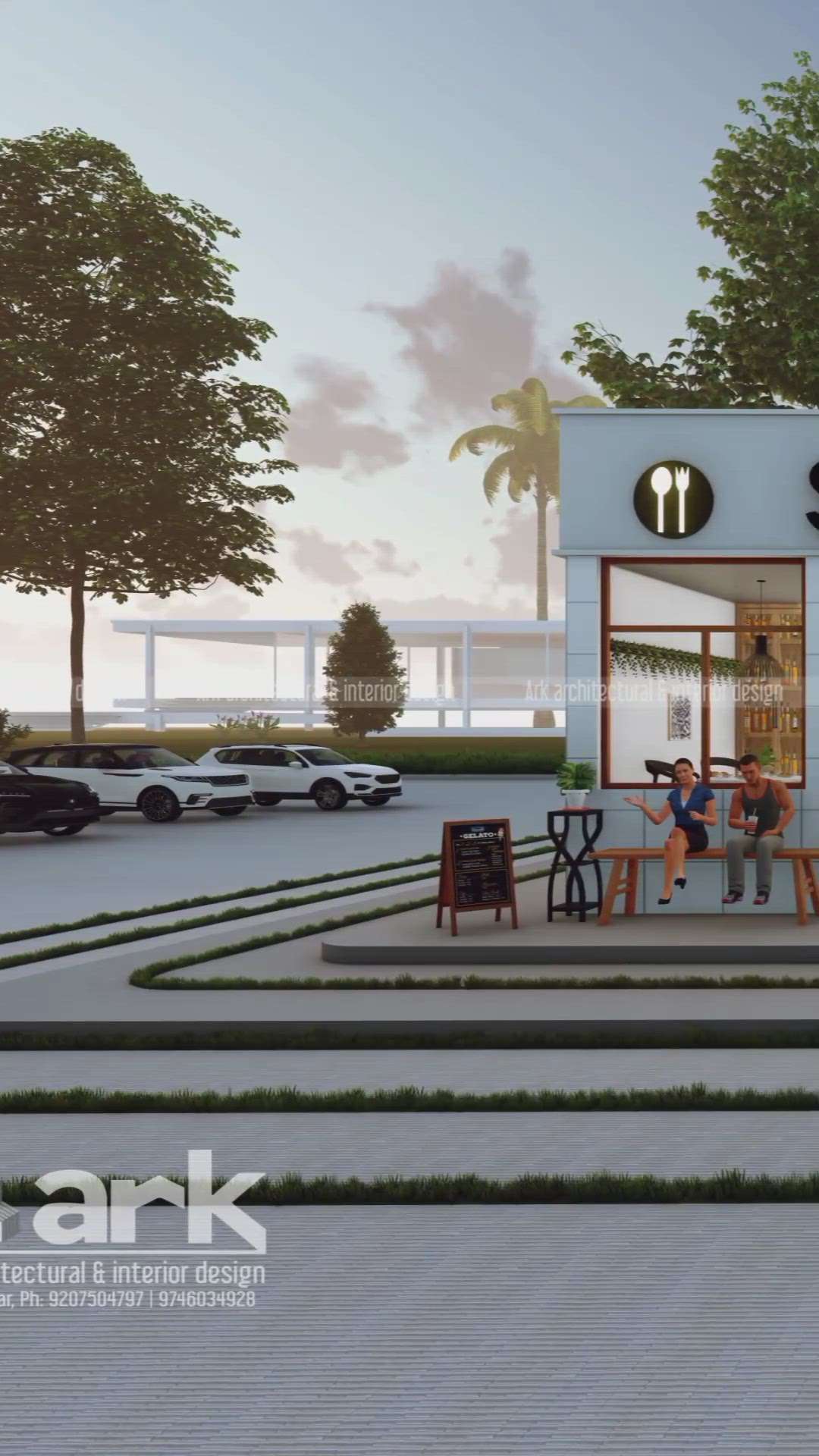 restaurant 3D Exterior Design 🍽️🧆  #restaurantdesign  #restaurantinterior  #restuarantwork  #Architect  #keralastyle  #CivilEngineer