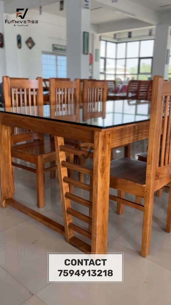 The latest design forest Acasia wood dining set at FURNIVERSE palakkad  #furniture #dining  #latest  #design  #own-factory  #manufacturer  #trendy