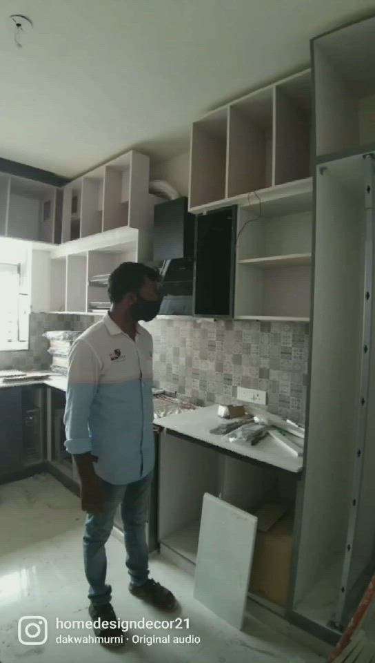 modular kitchen work finished. #InteriorDesigner #Architectural&Interior #kochiinteriordesigners #BedroomDecor #Minimalistic #HouseDesigns #BedroomDesigns #KeralaStyleHouse #keralahomes #moderndesign #ContemporaryDesigns