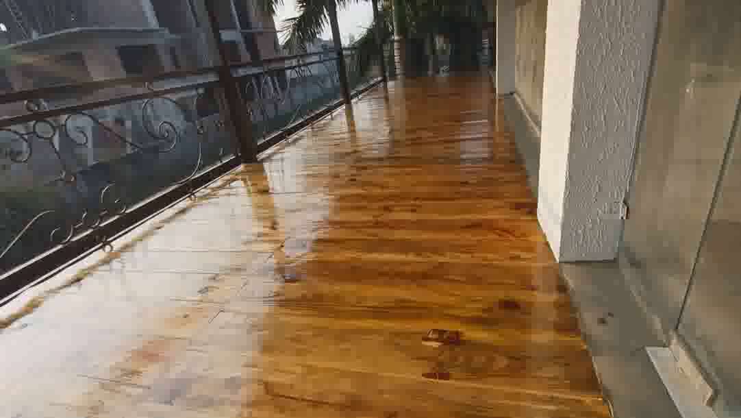 Wood coat to protect your wood floor/furniture from water, oil, and sratches. All is at the best rates now u will forget polish. #WoodenBalcony #TeakWoodDoors #WoodenFlooring #woodendesign #WoodenBeds #woodfurniture #woodenpolish #reasonable #reasonableprice #betterthatpolish #10yearswarranty