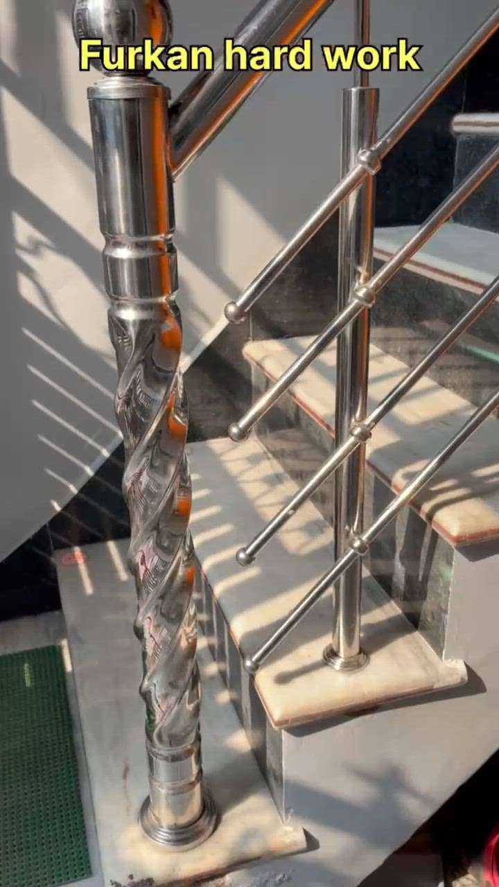 Steel stairs railing  #railingdesign  #steelrailing