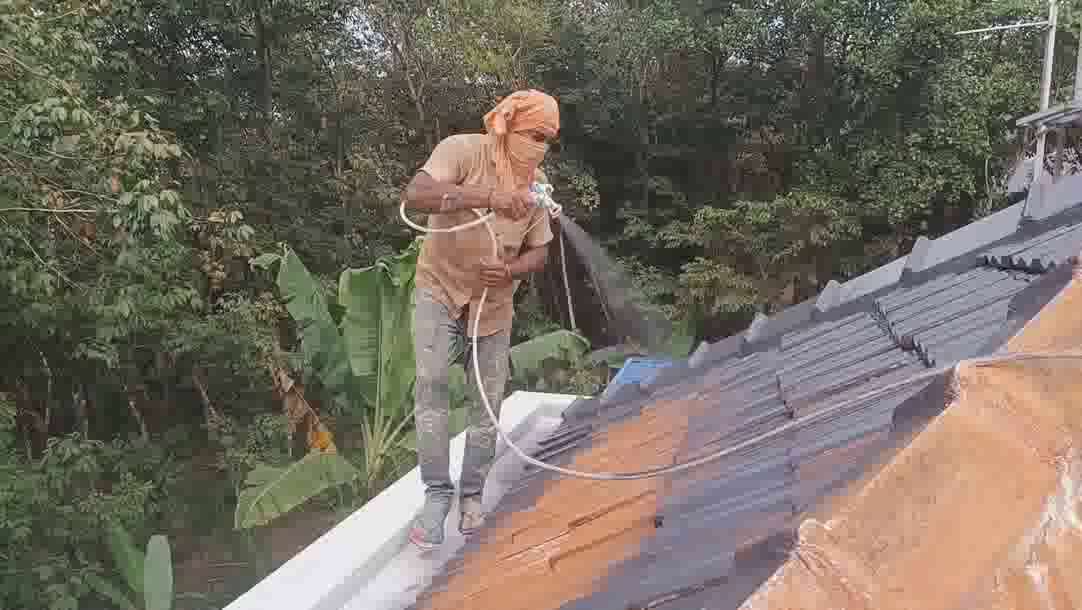 airless spray  roof tile  in plapally kottarakkara