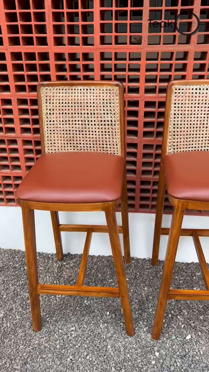 Natural cane Weaving Teakwood bar chair 
 #barchairs  #barchair  #customisedfurniture  #furnitures  #manufacture  #manufacturing  #woodworking  #keralastyle  #canefurniture