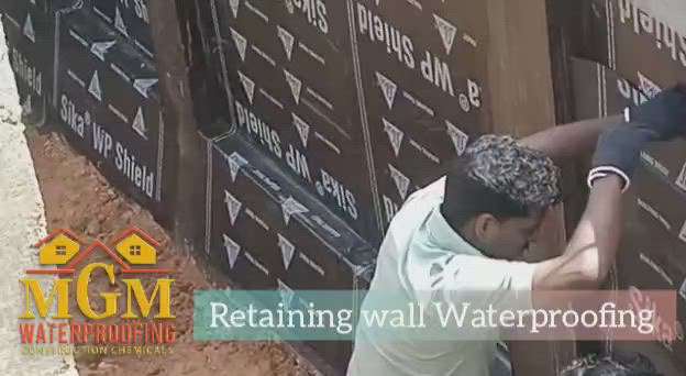 work progress Retaining wall Waterproofing @ Mallappally, Pathanamthitta  
 #WaterProofing 
 #leakproof  #dampproofmembrane  #dampproof 
 #dampproofing
