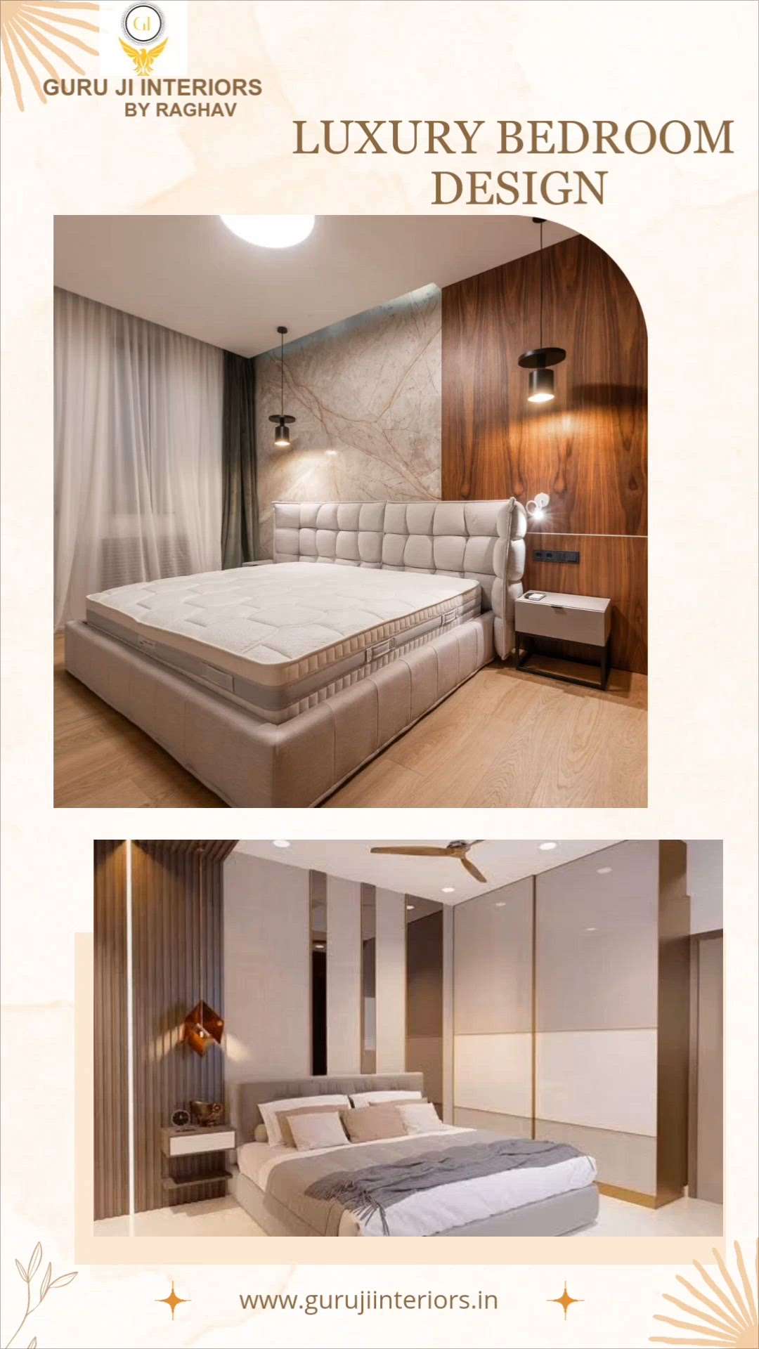 ✨ Luxury Bedroom Interior design! Like this design? Follow for more.
Designed by - Raghav 
Guru Ji Interiors 
Call -9870533947 
.
#Gurujiinterios 
#Interiordesign #bedroomdesign
#bedroomdecor #interiors
