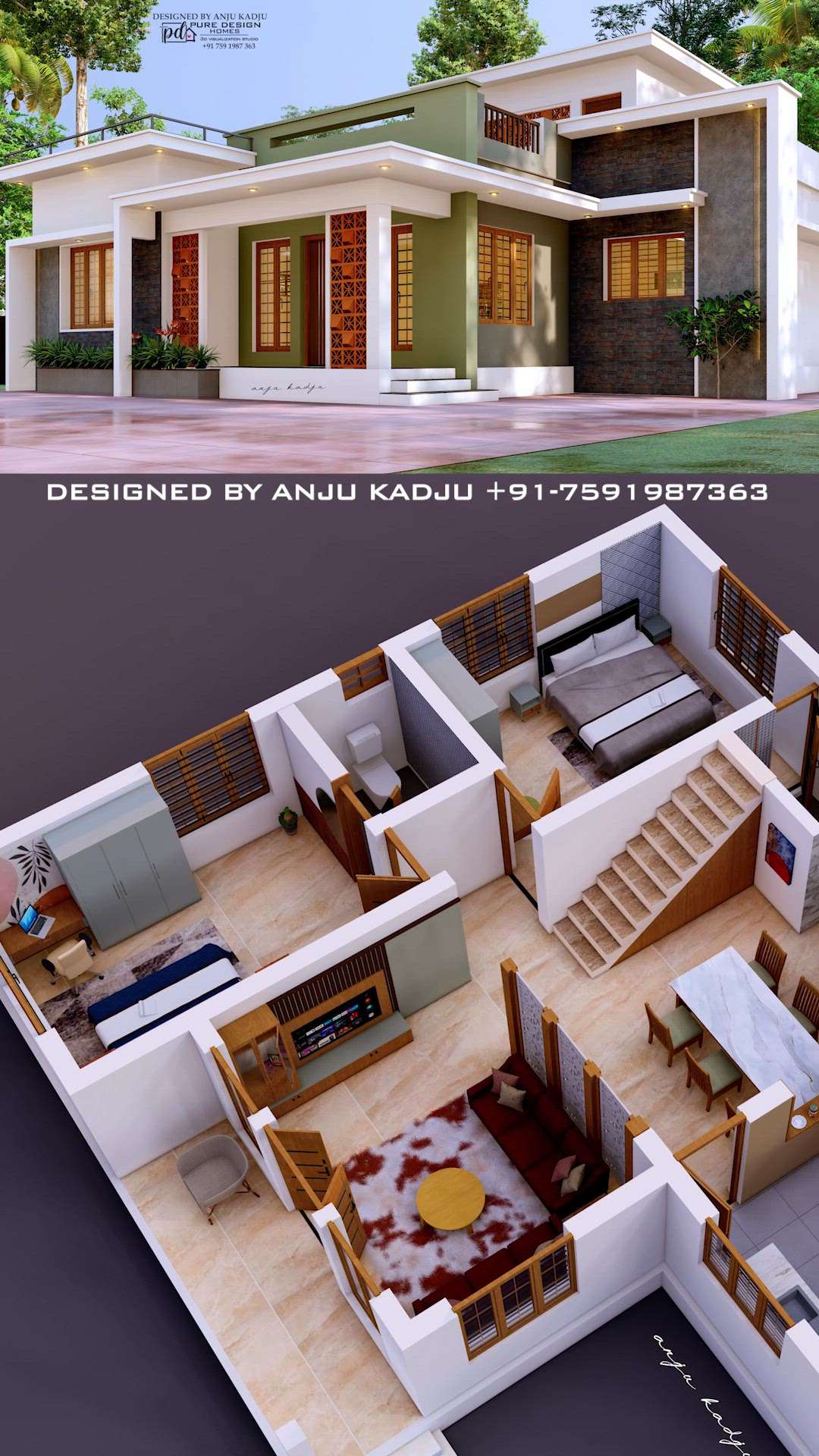 Kerala house design
2 bhk 3d plan with elevation.
Designed by anju kadju

#3dplan #housedesign #3delevation #2bhk #singlefloor #house #kerala #online3ddesigner #anjukadju #best3ddesigner

വീടിന്റെ architectural സംബന്ധമായ plan, 3d plan, 3d elevation, interior design, walkthrogh video തുടങ്ങിയ services ആണ് ഞങ്ങളിൽ നിന്നും നിങ്ങൾക്കു ലഭിക്കുക.