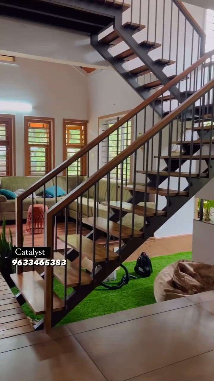 Wooden Staircase All Kerala services 
9633465383 #WoodenStaircase