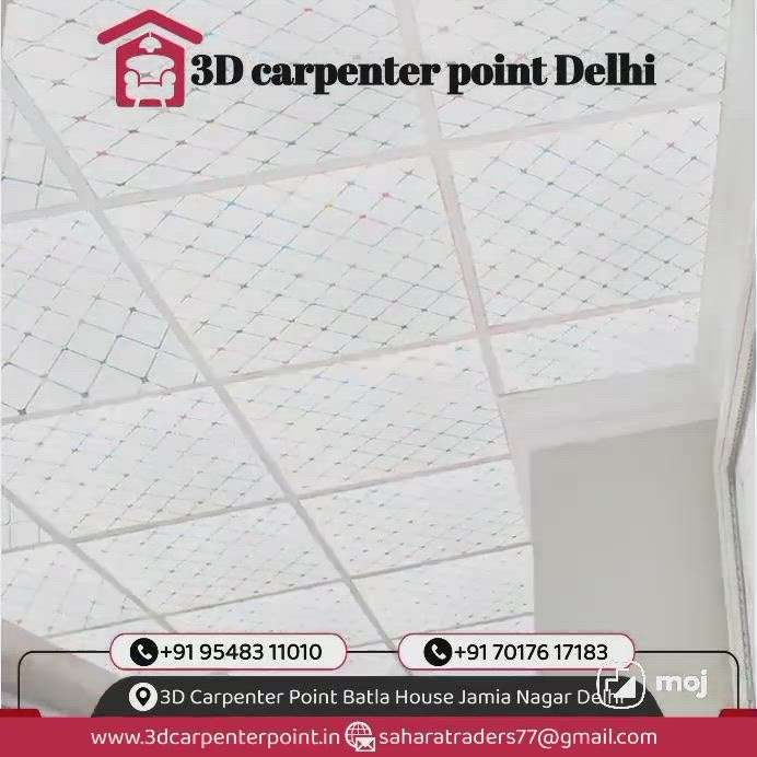 PVC CIELING TILES 24*24 inches www.3dcarpenterpoint.inMOB. #7017617183
