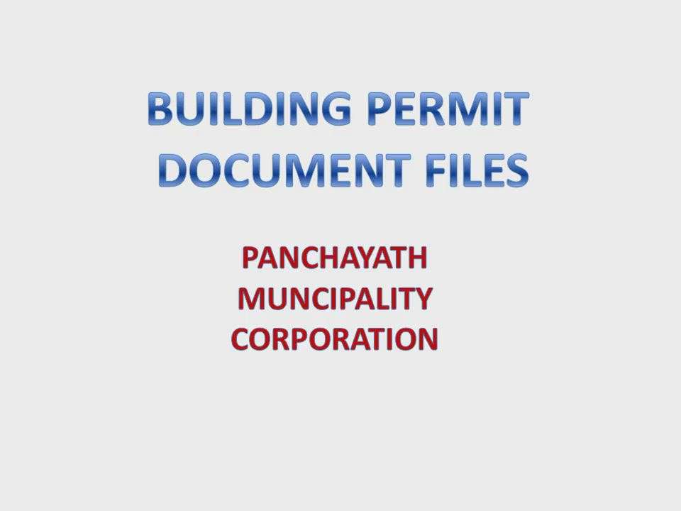 building permit application form documents malayalam