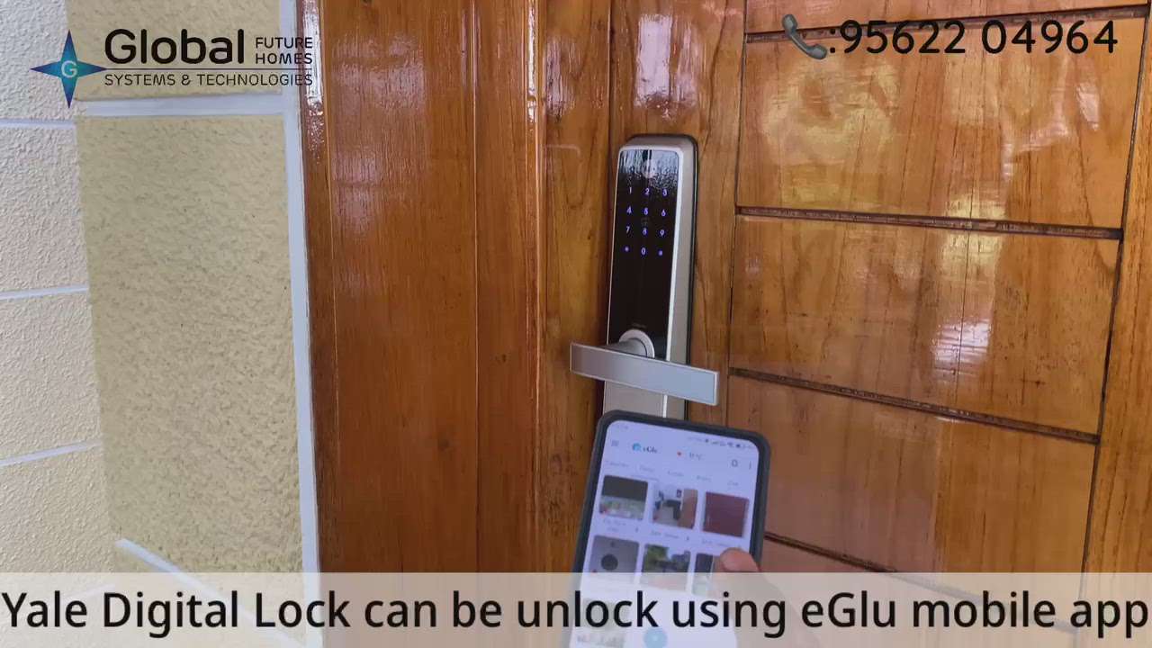 Yale Digital Smart Lock installed at Alappuzha, Kerala. eGlu Home Automation. 📞9562204964
 #yalelocks  #digitalsmartlock  #smartlocks  #automaticlock