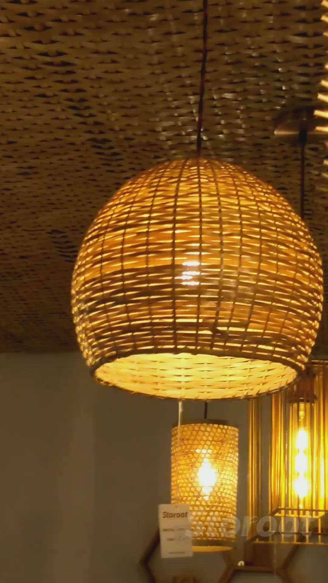 Eco-friendly lighting wood and bamboo. sustainable