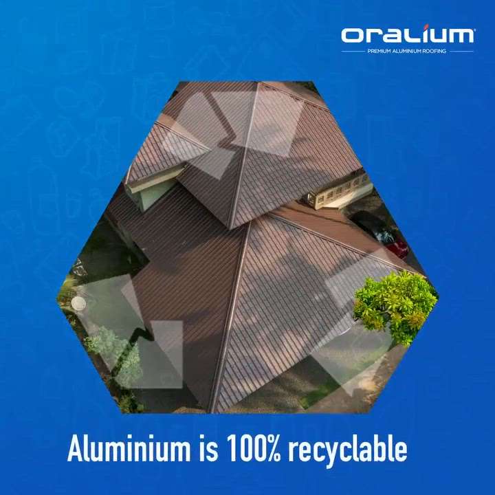 Recycling Aluminium has its benefits as it is 95% less energy-consuming than producing primary aluminium!The superior-quality aluminium used by Oralium are 100% recyclable & corrosion resistant, thus leading to sustainability.Choose wisely, Choose Oralium Premium Aluminium roofing sheets to ensure a greener planet.
#OraliumRoofingSheets #AluminiumRoofing #Novatile #Grantile #Magnatile #OraliumStrong #Galvalium #PVDFcoating #SDPcoating #roofingsheet #roofingsolutions #roofingcompany #roofingcontractors#roofingexperts #commercialroofing #residentialroofing #industrialroofing #metalroof #roofrepair #construction #renovation #brandstorepost