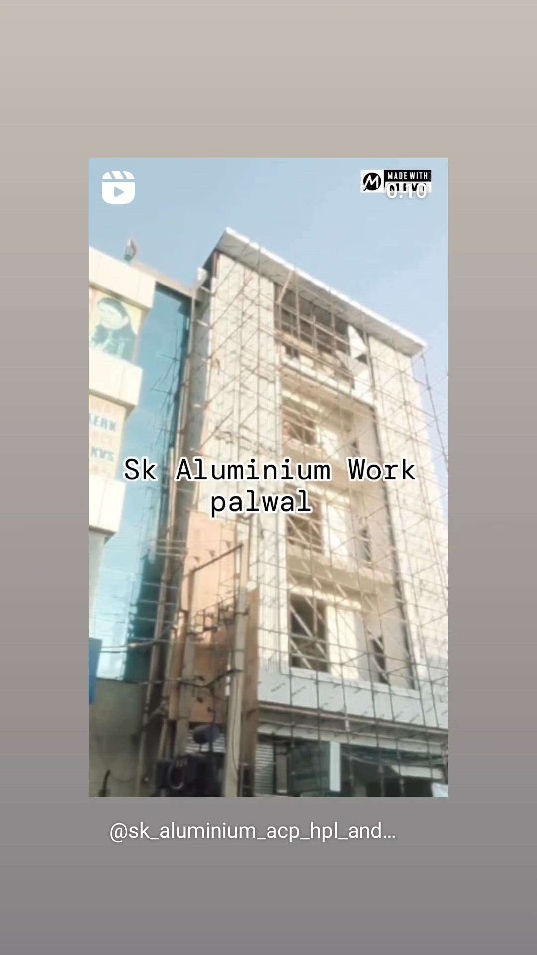 sk Aluminium Work palwal frant elevation