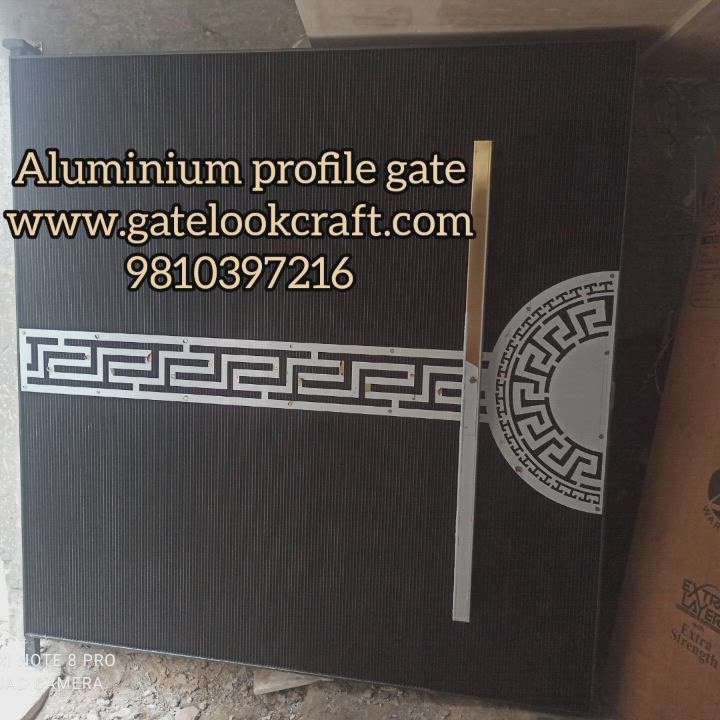 Aluminium profile gate by Hibza sterling interiors Pvt Ltd manufacturer in delhi #gatelookcraft #Hibzasterlinginteriors #aluminiumproflegate #aotumationgates #maingate #Matelgate #profilegates #desigergates