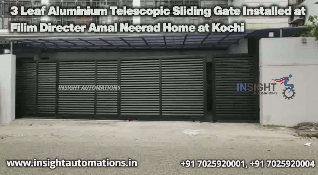 Aluminum Telescopic Sliding Gate installed @ Filim Director Amal Neerad Home at Kochin
#insightautomations 
https://insightautomations.in/
+91 7025920001, +91 7025920004
