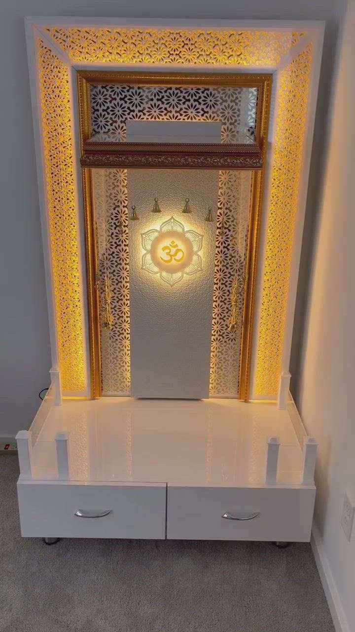 mandir design #kjinteriordesingh  #HomeAutomation  #goodwork  #Arti1icial  #InteriorDesigner  #mandir  #HindusPrayerRoom