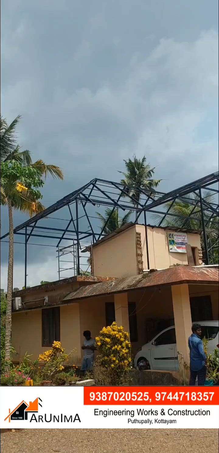 All most complete structure work
Next Roofing sheet fixing
Appolo 0.35 roofing sheet

Team
ARUNIMA ENGINNEERING &
CONSTRACTION KOTTAYAM
6282776137, 9744718357
https://wa.me/916282776137