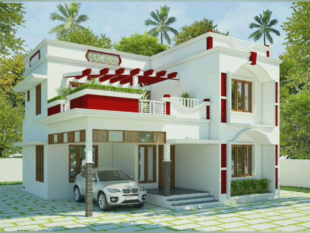 Proposed Residence for Mr Shibu Balaramapuram #ConstructionCompaniesInKerala  #builderskerala  #3Darchitecture  #3D_ELEVATION