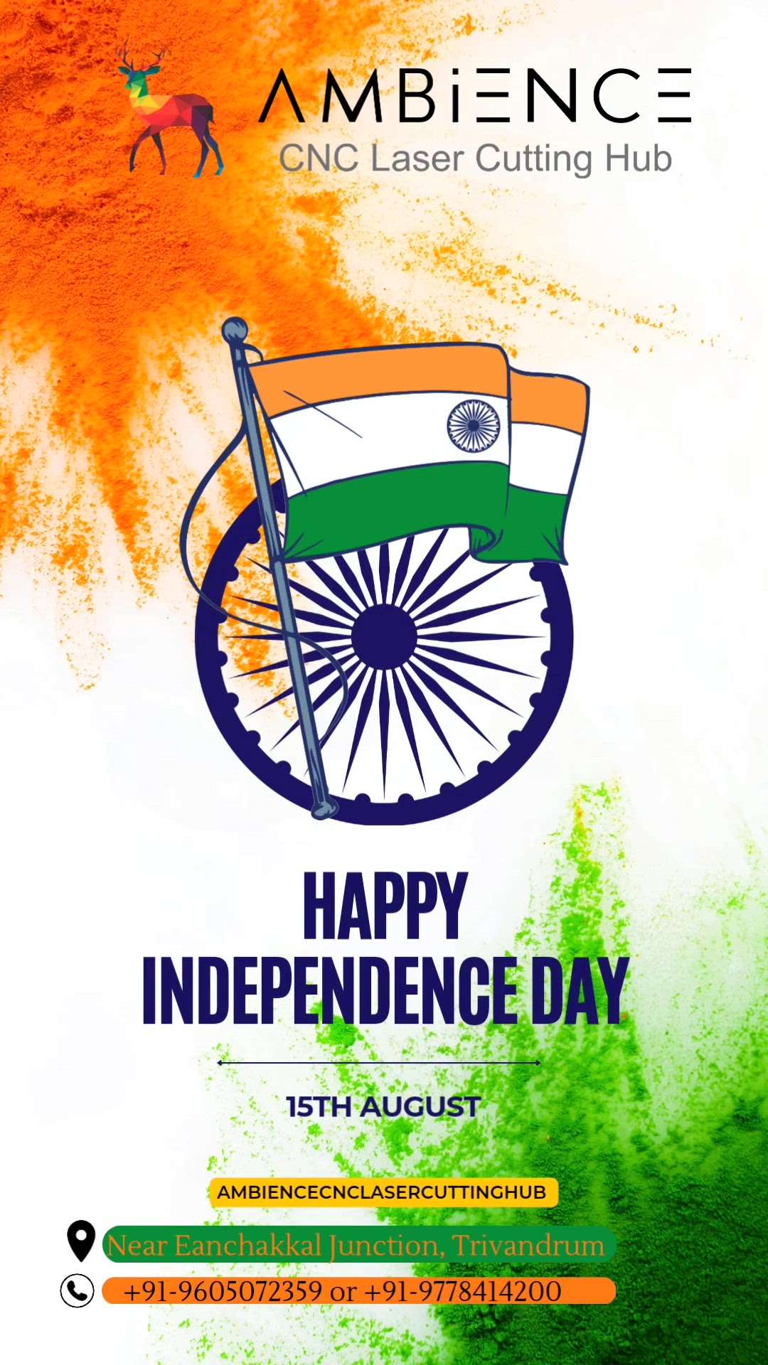 🇮🇳Happy Independence Day To All 🇮🇳
Proud To Be An INDIAN 🤩
#indianinteriors #independenceday #loveindia #interiors #ambiencecnccuttinghub #ambienceservices #ambiencefactoryoutlet #ambienceeanchakkal
+91-9605072359 or +91-9778414200