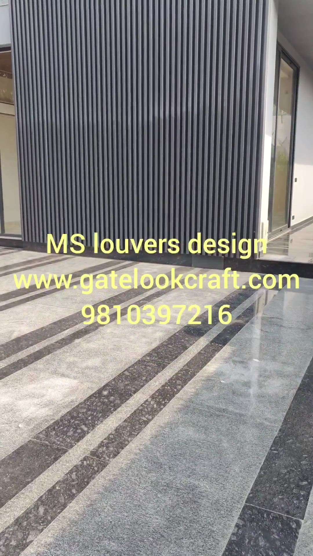 MS louvers design by Hibza sterling interiors pvt ltd #gatelookcraft #mslouvers #interior #exterior #architecture #design #aluminiumlouver #louvers #gates