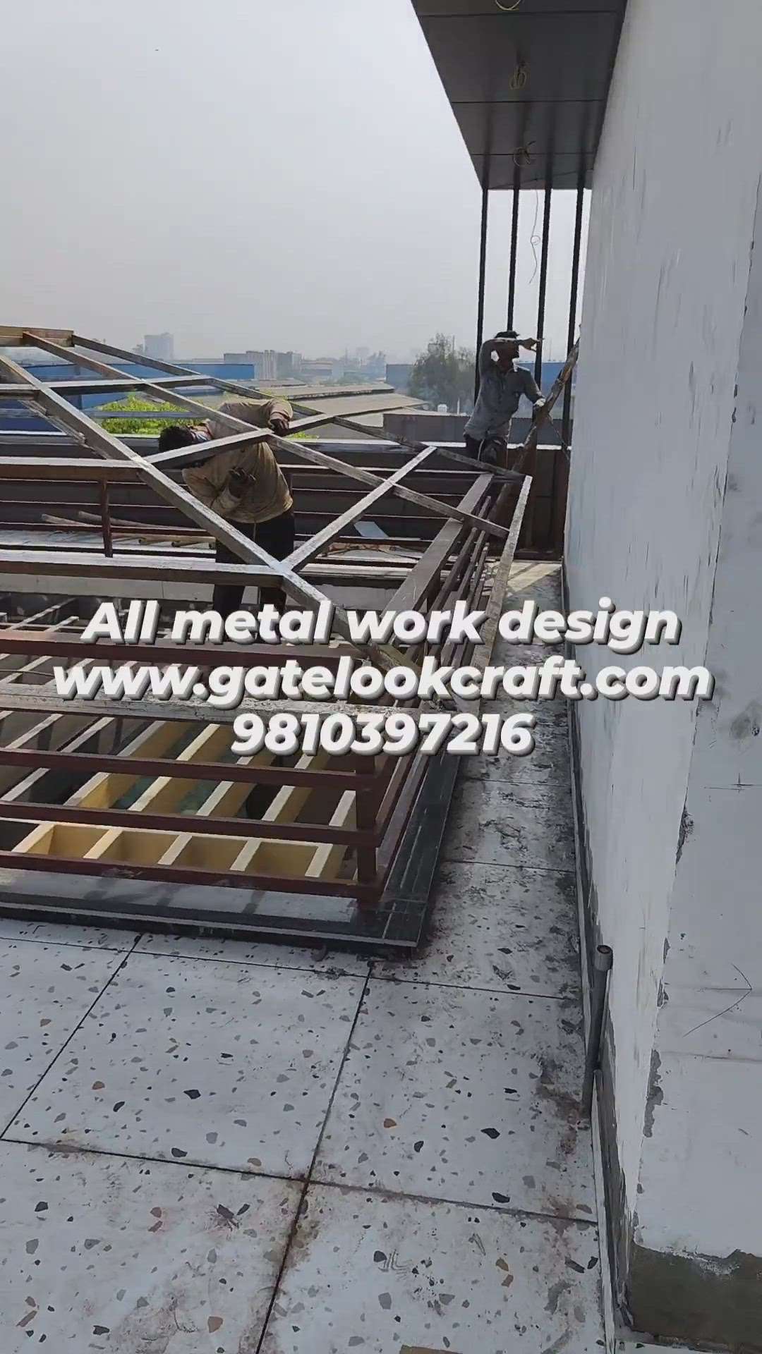 All metal design work by Hibza sterling interiors pvt ltd #gatelookcraft #canopydesign #hut #terrcegardan #pargola #aluminiumprofilegate #gates