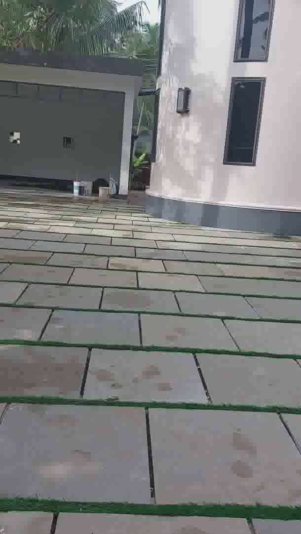 thandur stone with artificial grass.