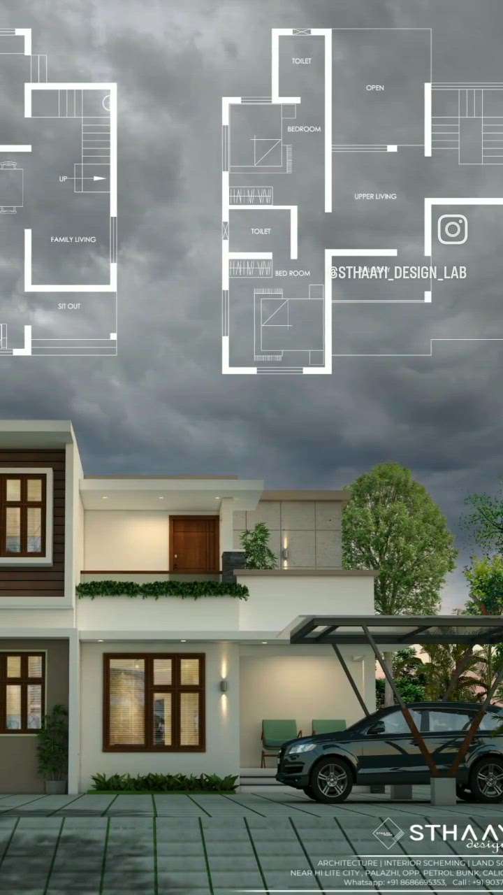 𝟏𝟔𝟔𝟎sqft Budget Home Exterior with plan 🏠🏡4BHK 🏕🏠
Design: @sthaayi_design_lab
.
"𝗚𝗥𝗢𝗨𝗡𝗗 𝗙𝗟𝗢𝗢𝗥"
𝗦𝗶𝘁𝗼𝘂𝘁
𝗟𝗶𝘃𝗶𝗻𝗴
F 𝗟𝗶𝘃𝗶𝗻𝗴
𝟮𝗕𝗲𝗱𝗿𝗼𝗼𝗺 𝟮𝗮𝘁𝘁𝗮𝗰𝗵𝗲𝗱 
𝗗𝗶𝗻𝗶𝗻𝗴
𝗞𝗶𝘁𝗰𝗵𝗲𝗻 
.
"𝗙𝗜𝗥𝗦𝗧 𝗙𝗟𝗢𝗢𝗥"
𝗨𝗽𝗽𝗲𝗿 𝗟𝗶𝘃𝗶𝗻𝗴
𝟮 𝗕𝗲𝗱𝗿𝗼𝗼𝗺 𝟮𝗮𝘁𝘁𝗮𝗰𝗵𝗲𝗱
𝗕𝗮𝗹𝗰𝗼𝗻𝘆 
𝗢𝗽𝗲𝗻 𝘁𝗲𝗿𝗿𝗮𝗰𝗲
.
.
.
.
.
.

#khd #keralahomedesigns
#keralahomedesign #architecturekerala #keralaarchitecture #renovation #keralahomes #interior #interiorkerala #homedecor #landscapekerala #archdaily #homedesigns #elevation #homedesign #kerala #keralahome #thiruvanathpuram #kochi #interior #homedesign #arch #designkerala