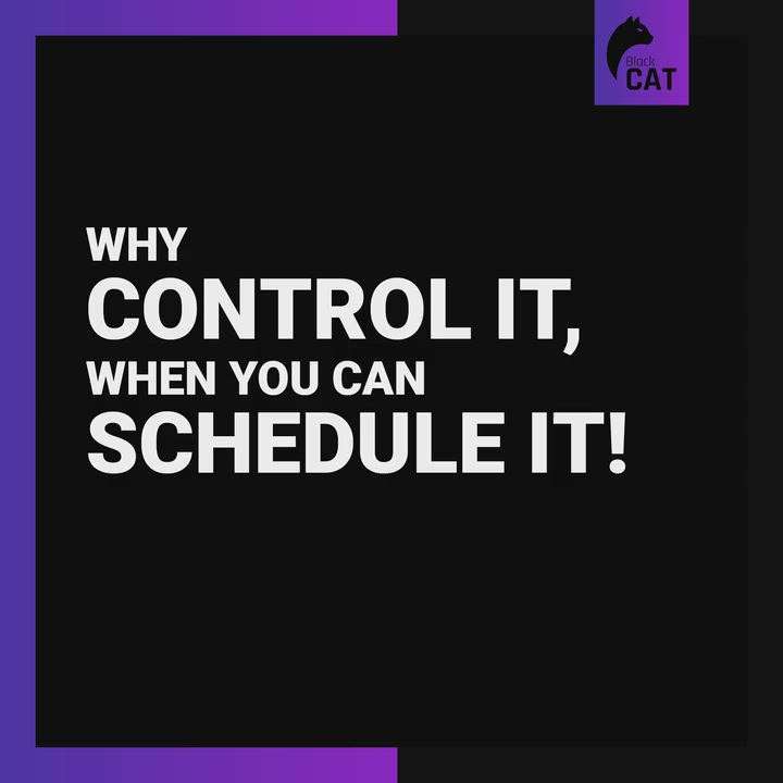 Make the full use of your home automation system with schedule function in the blackcat app and let the system worry about the schedule of appliances. 

#blackcatautomation #reflectingtomorrow #smarthomes #schedule #timer