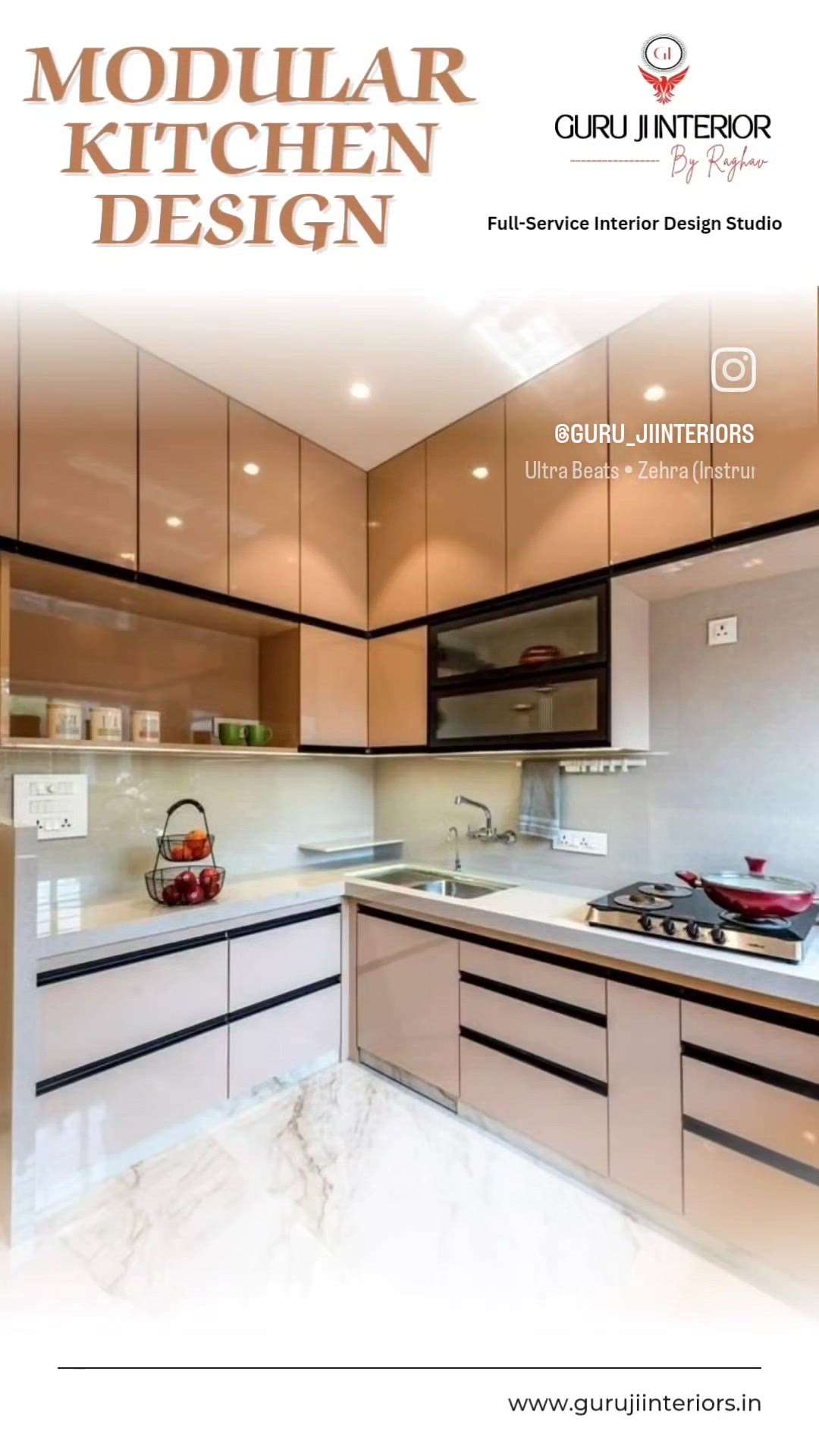 ✨ Modular kitchen Design 
 #PerfectInterior 
Get Lowest price and best quality home interior 
Guru ji interior
By - Raghav 
Call - 9870533947, 7303111335
.
 #kitchendecor #interiordesign#modularkitchen
#Moderninterior