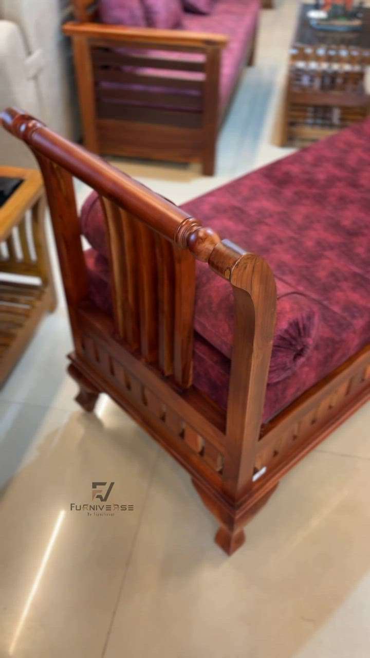 Teak wood hand crafted Diwan  #furnitures  #diwancot  #teakwood  #Handle_designs  #handc  #KeralaStyleHouse  #TraditionalHouse  #traditionaltouch