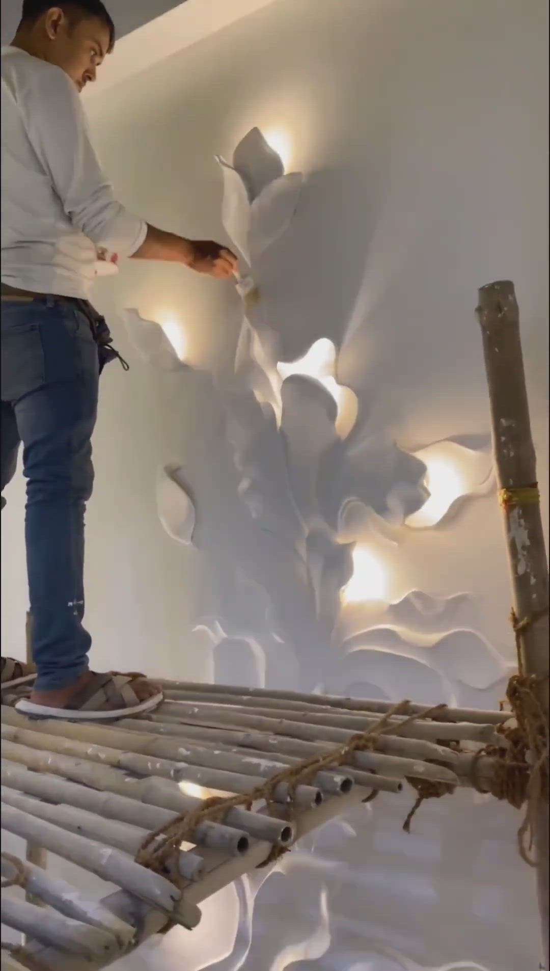 3D sculpture art with light any interested contact me 9555588007  #WallDesigns  #artwork  #Architect  #wallmural  #canvas  #relief  #wallinterior