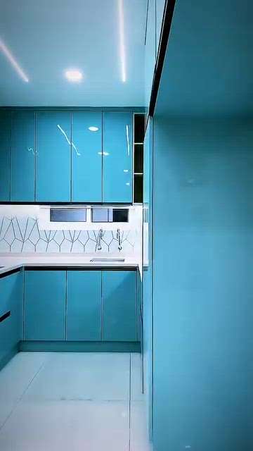 fully furnished acrylic kitchen design from DREAM HOME INTERIOR DECOR Rohtak Haryana 9499239962