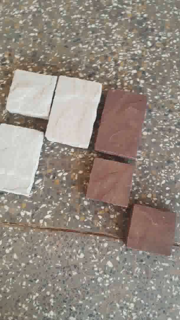 Red and white natural sand stone