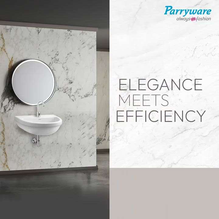 parryware india To turn your dream bath space into reality, bring home Cooper wall-hung basin by Parryware today. Exquisitely designed, it aims to give your bath space the elegant touch with surplus efficiency and to you the feel of living in your dreams.

#Parryware #AlwaysinFashion #Cooper #WallhungBasin