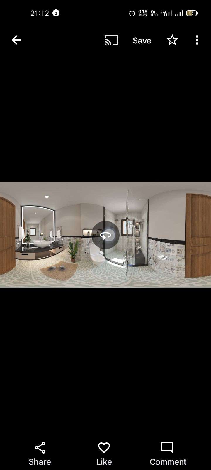 contact 3d designer
 #Architectural&Interior  
 #toiletinterior 
 #7073176249