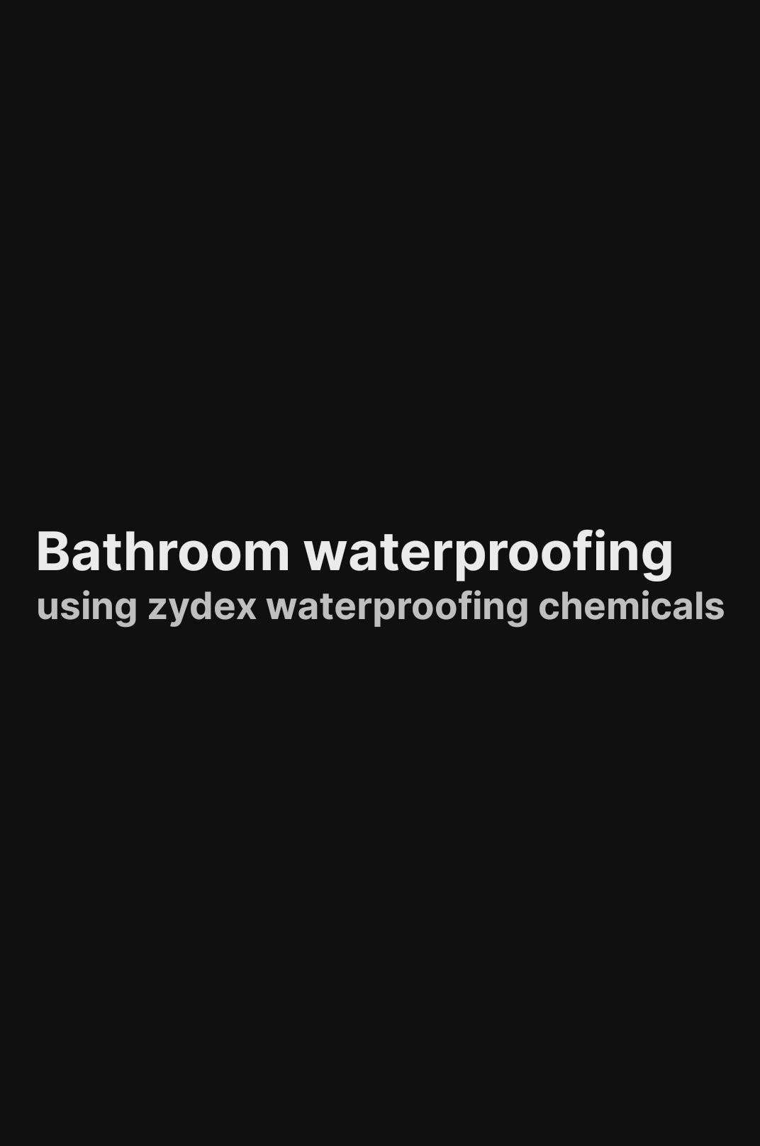 Bathroom waterproofing #spitzerconcept  #zydex  #zycosil+  #zycoprime  #BathroomRenovation  #bathroomwaterproofing  #seepage  #leakproof