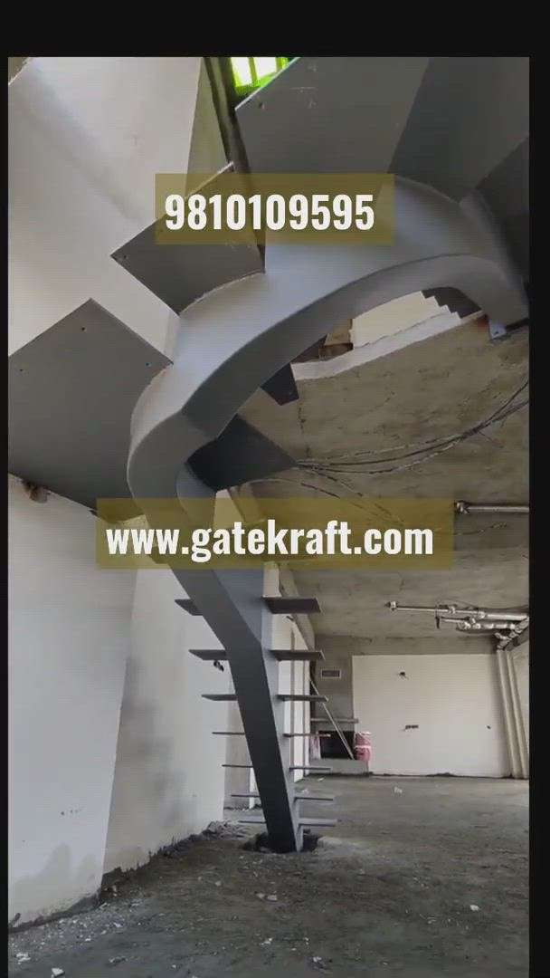 Duplex iron curved staircase making by Gate kraft services in delhi gurgaon noida faridabad ghaziabad ncr #StaircaseDesigns #ironstructure #ironstaircase #ironstairs #ironstairsdesign #floatingstaircasedesign #gatekraft