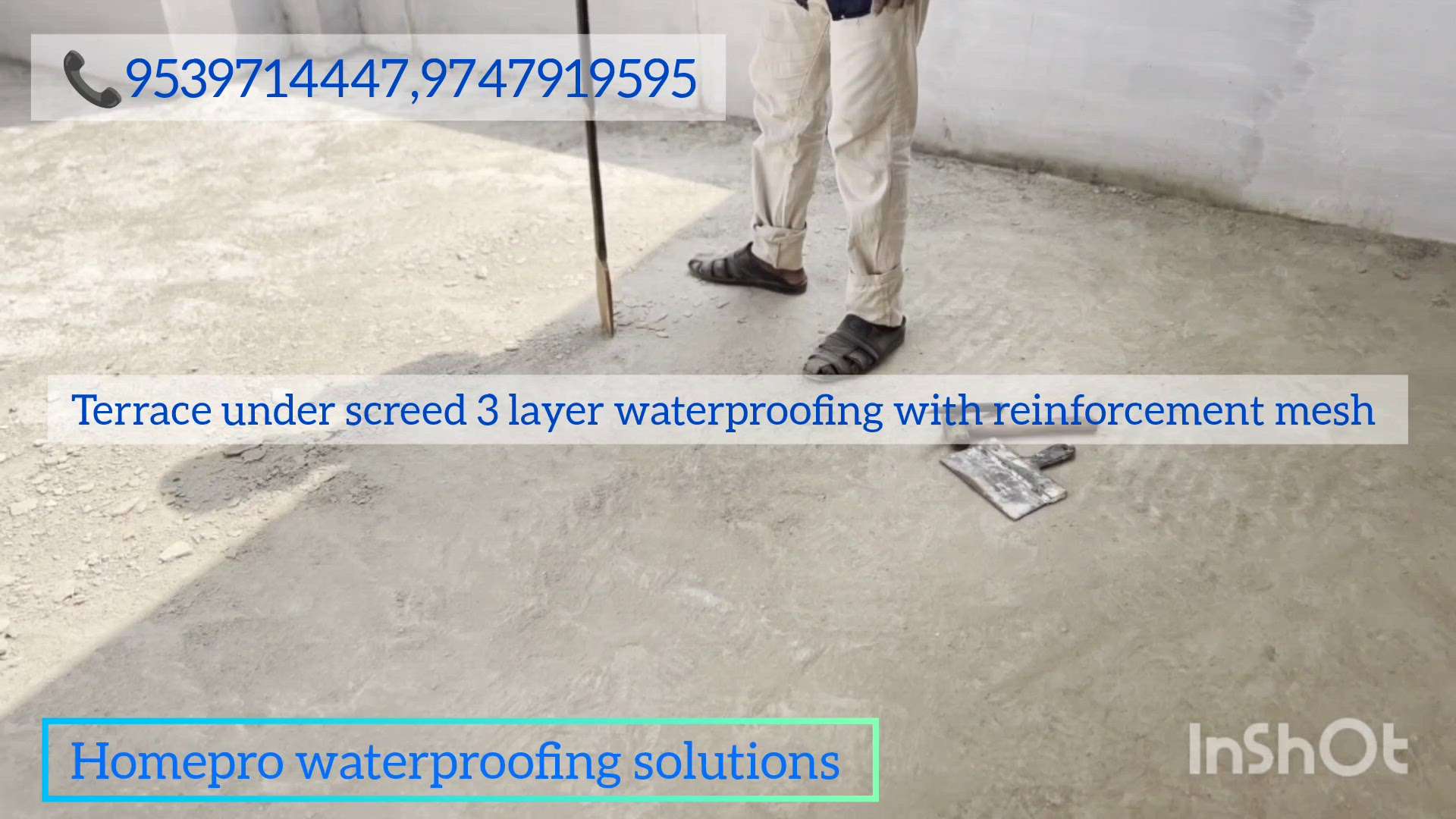 #Water proofing #Terrace under screed 3 Layer Water proofing