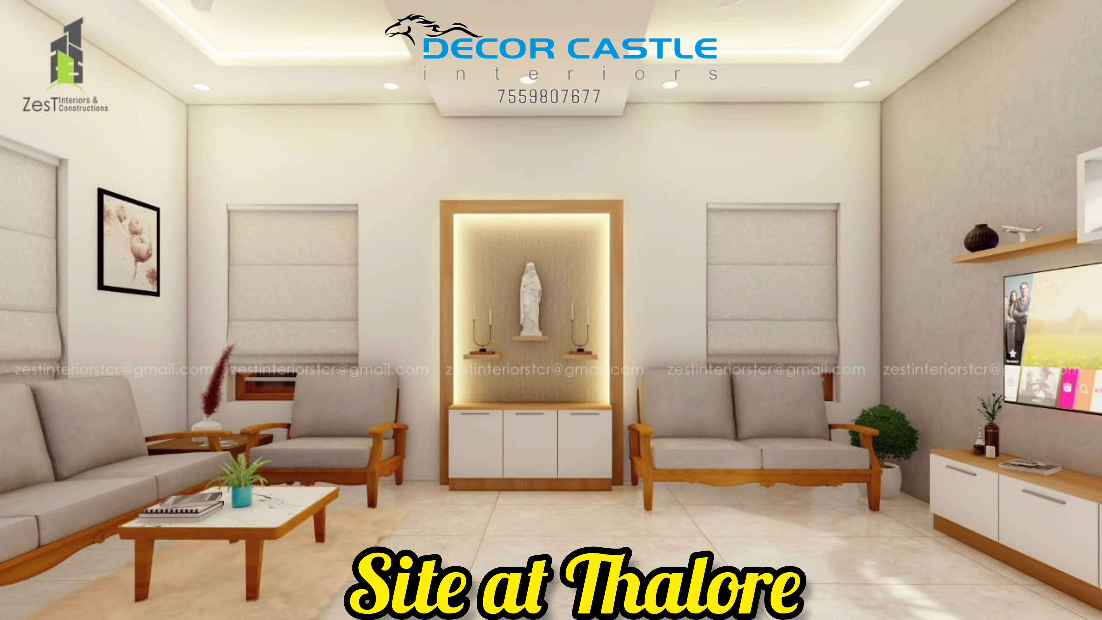 site at Thalore, THRISSUR district. complete interior and m9dular kitchen  #ModularKitchen #homeinterior