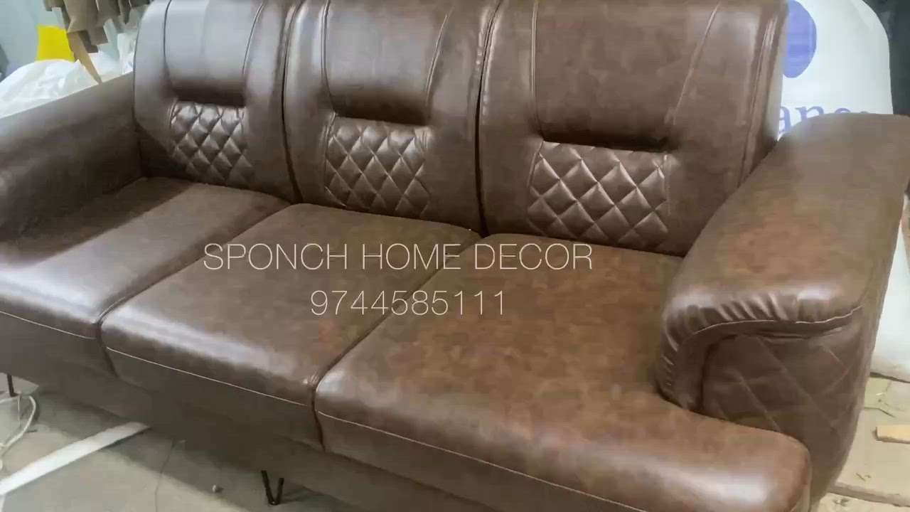 #3 seet sofa with leather