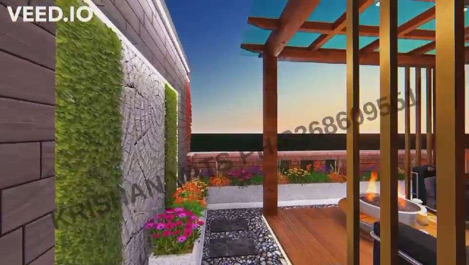 #tarracedesign #tarracegarden  #PergolaDesigns #lighting #woodenfinish #plants #louver  ......